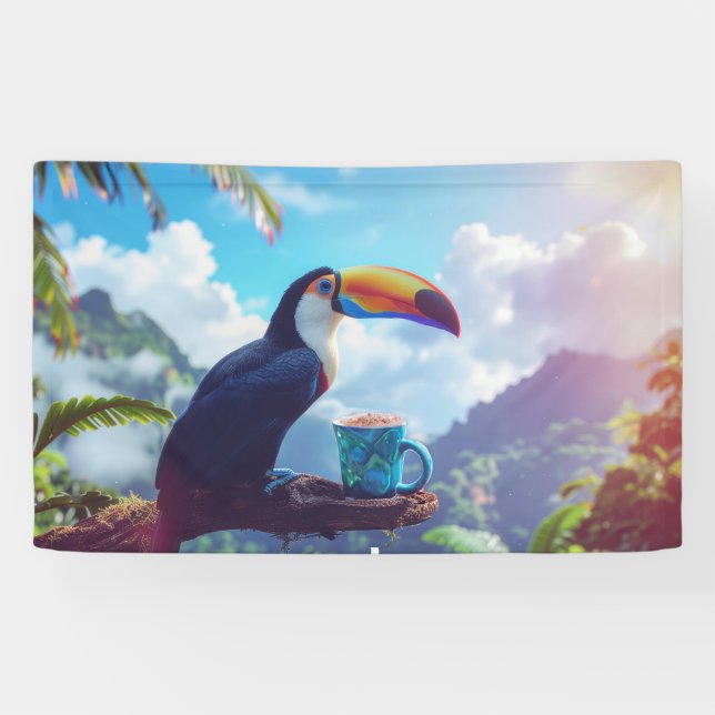 LONA PARTY - TROPICAL - COCOA TOUCAN (Horizontal)