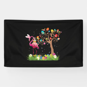 Lona Pascua de Bunny Flamingo 2021 Amantes del flamen