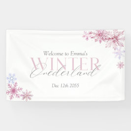 Lona Pascua de Invierno Rosa Copo de Nieve Cumpleaños P