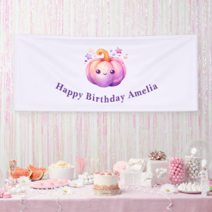 Lona Pastel de Calabaza con Estrellas Cumpleaños Soñado