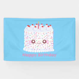 Lona Pastel de cumpleaños con espoleta de espuma blanca