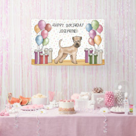 Lona Pastel de Cumpleaños Feliz Soft-Coated Wheaten Ter