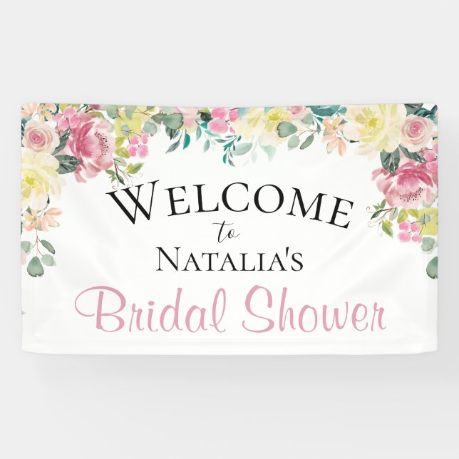 Lona Pastel Floral Bouquet Bridal Shower (Horizontal)