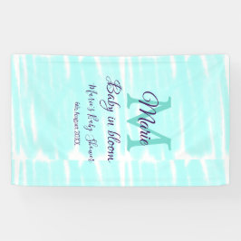 Lona Pastel green baby in bloom monogram baby shower te