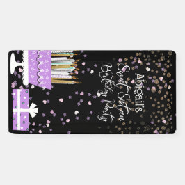 Lona Pastel y Velas dulces 16 Purpurinas