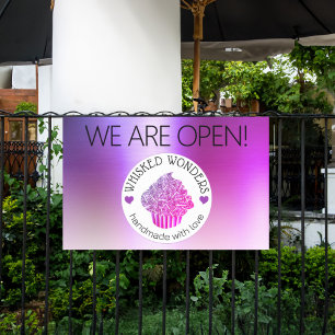 Lona Pastelería Purpurina Panadería Pink Purple