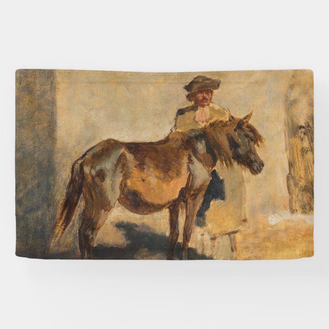 Lona Pastor Con Un Caballo (Equino) (Horizontal)