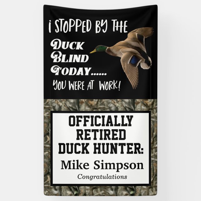 Lona Pato silvestre de Camo del fiesta de retiro de la (Vertical)