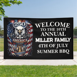 Lona Patriotic America 250 Eagle Banner