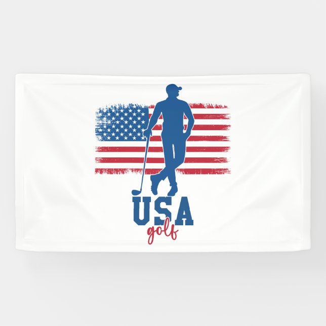 Lona Patriotic Golf USA (Horizontal)