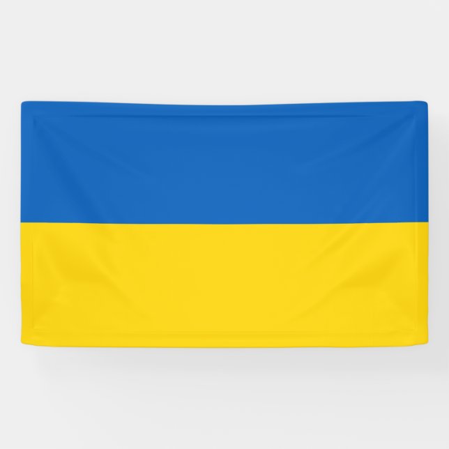 Lona Patriótico ucraniano de la bandera de Ucrania (Horizontal)