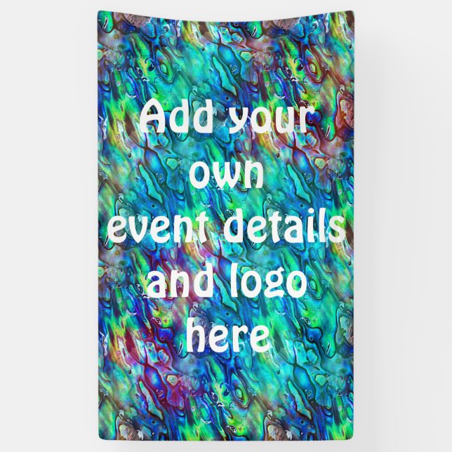 Lona Patrón 1 de trama de Abalone Paua de Nueva Zelanda (Vertical)