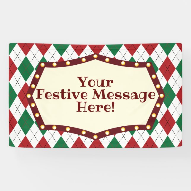 Lona Patrón Argyle navidades (Horizontal)