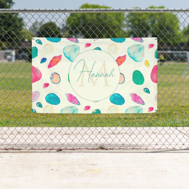 Lona Patrón beige de las casetas coloridas de bonito (In situ)