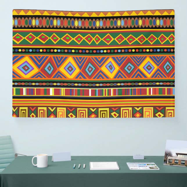 Lona Patrón de arte étnico de África (Feria)