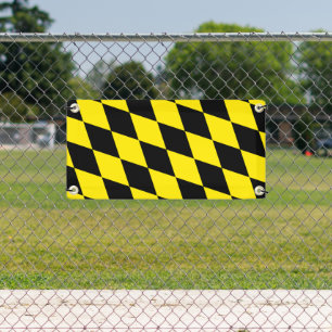 Lona Patrón de bandera de diamantes de Baviera negra y 
