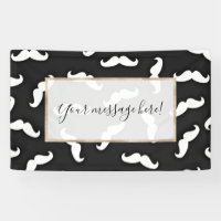 Patrón de bigote blanco negro moderno de Guay
