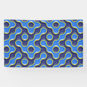 Lona Patrón de blobs azul