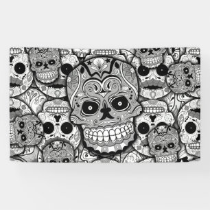 Lona Patrón de calaveras azucareras