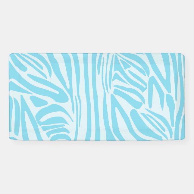 Lona Patrón de cebra azul (Horizontal)