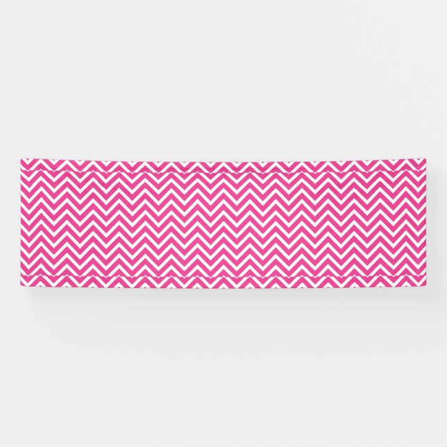 Lona Patrón de chevron de zigzag rosado (Horizontal)
