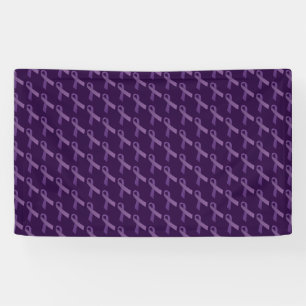 Lona Patrón de cintas moradas con mosaico