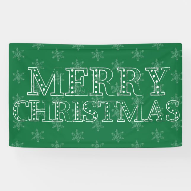 Lona Patrón de copo de nieve de Chalk (Horizontal)