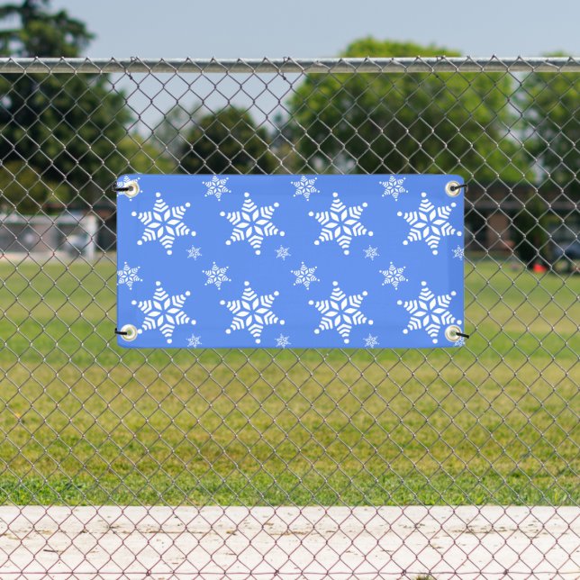 Lona Patrón de copos de nieve, copos de nieve blancos,  (in situ)