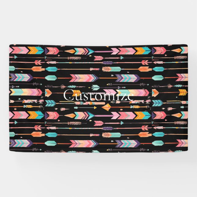 Lona Patrón de flecha multicolor Thunder_Cove (Horizontal)
