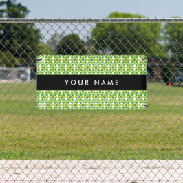 Lona Patrón de hojas, hojas verdes, nombre