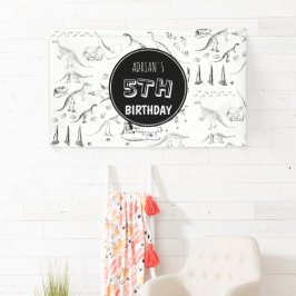 Lona Patrón de huesos fósiles de dinosaurios Edad de na