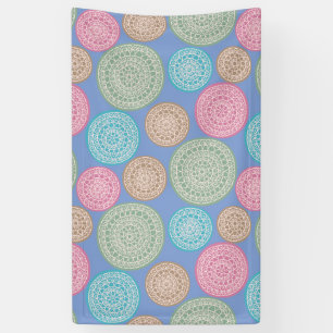 Lona Patrón de Mandalas de flores escandinavas 1