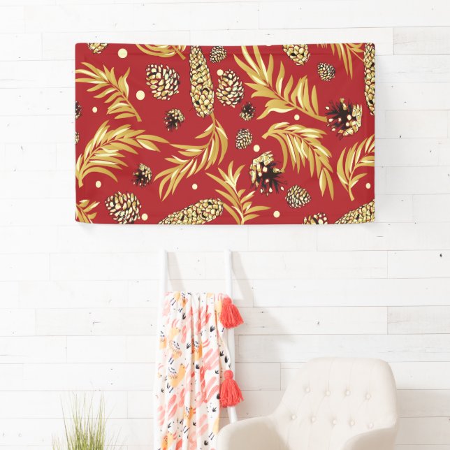 Lona Patrón de navidades, Nieve de pino 3 (In situ)