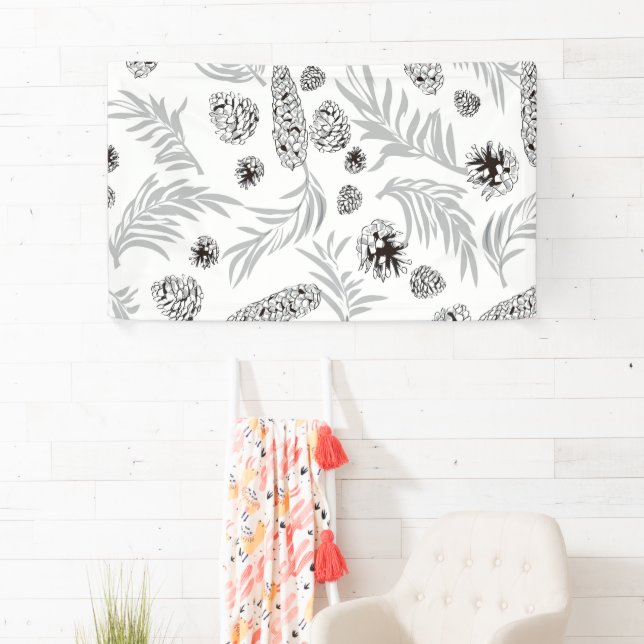 Lona Patrón de navidades, Nieve de pino 7 (In situ)