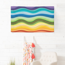 Lona Patrón de ondas multicolores 2