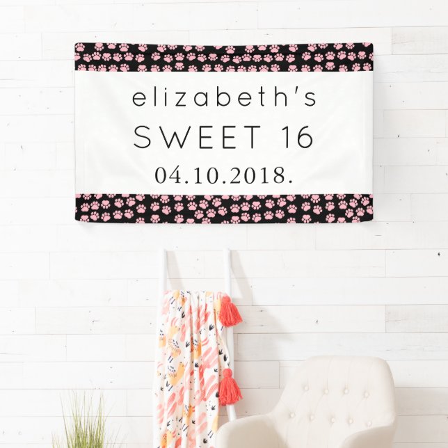 Lona Patrón De Pasta, Pasta Rosa, Pasta De Perro, Dulce (In situ)