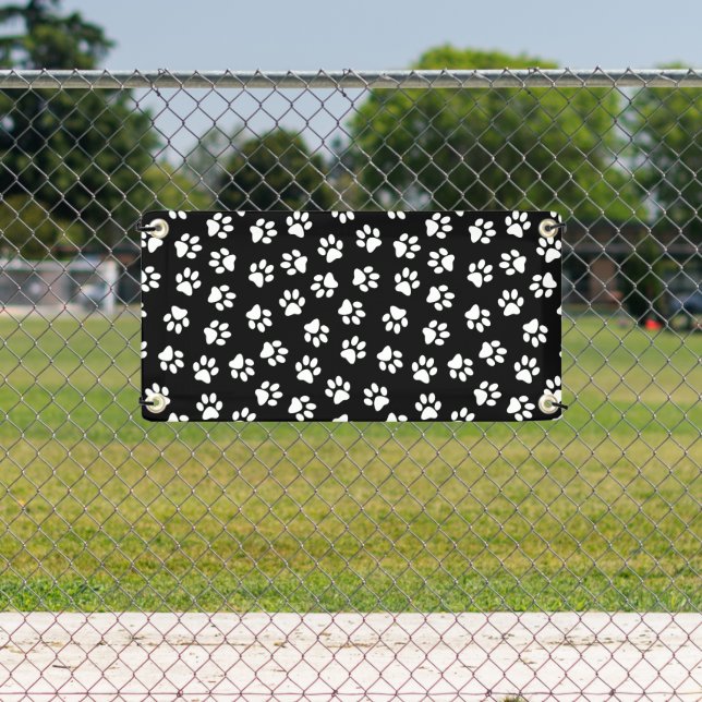 Lona Patrón De Patas, Patas De Perro, Patas Blancas (in situ)