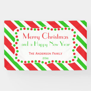 Lona Patrón de rayas rojas y verdes