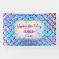 patrón de sirena Feliz cumpleaños