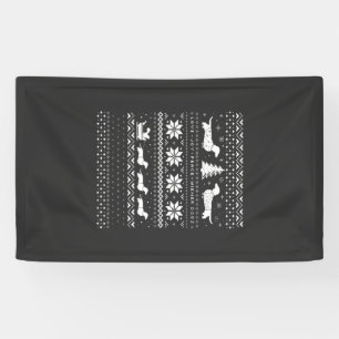 Lona Patrón de suéter de Navidad para Dachshunds Camise