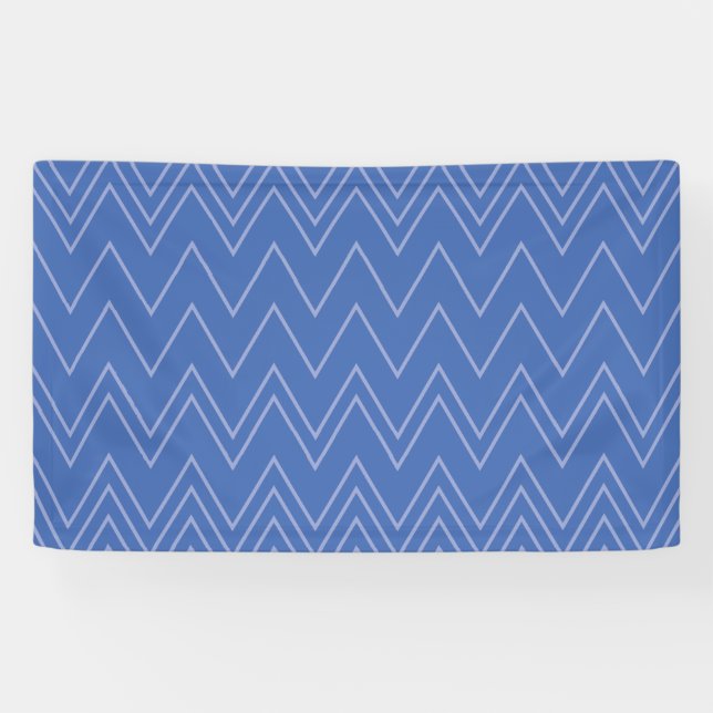Lona Patrón de zigzag azul, moderno, simple, genial y t (Horizontal)