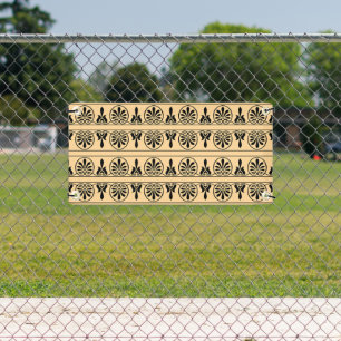 Lona Patrón griego árabe-mediterráneo marrón