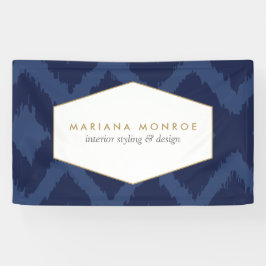 Lona Patrón Ikat en el Diseñador azul