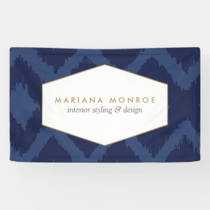 Lona Patrón Ikat en el Diseñador azul