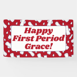 Lona Patrón menstrual rojo del primer período del Chica