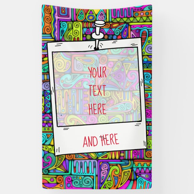 Lona Patrón Pintado A Mano Y Digitalmente Art. 5 (Vertical)