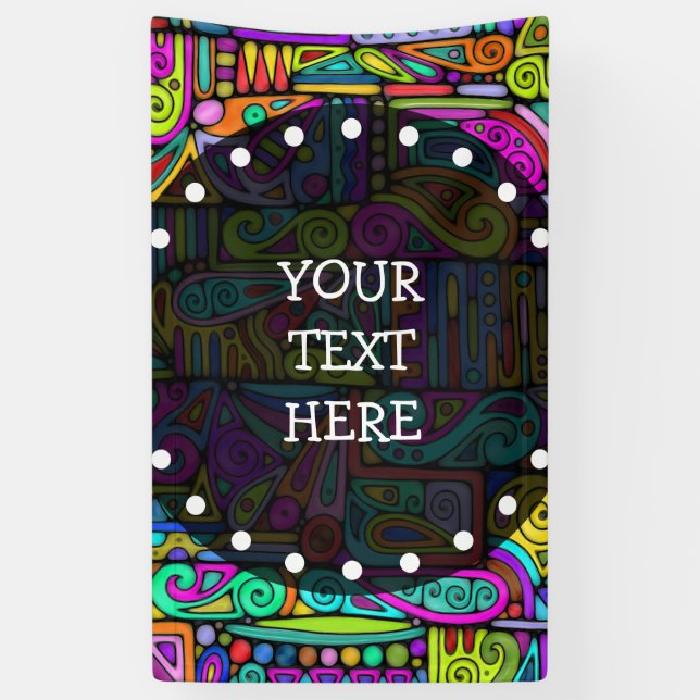 Lona Patrón Pintado A Mano Y Digitalmente Art. 5 (Vertical)