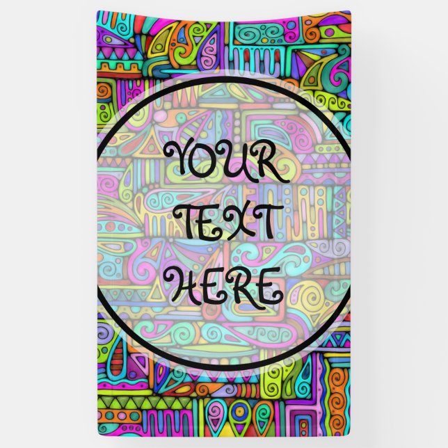 Lona Patrón Pintado A Mano Y Digitalmente Art. 5 (Vertical)