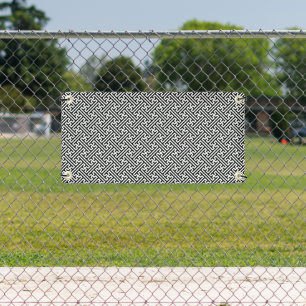 Lona Patrón Sayagata, japonés, negro y blanco