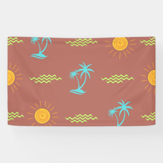 Lona Patrones veraniegos inmaculados - Naturaleza flora (Horizontal)